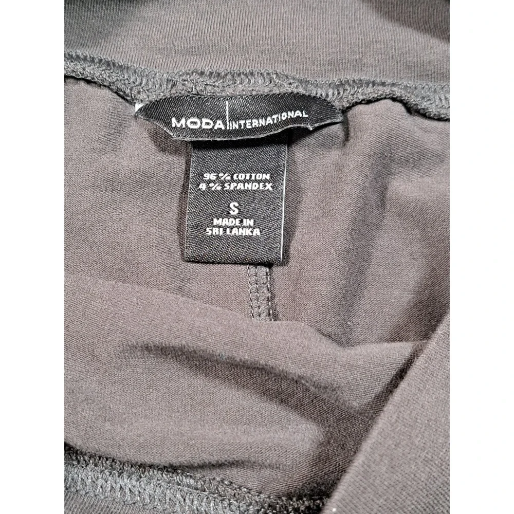 Moda International Womens Gray Cotton Blend Mini Skirt Size S‎ Charcoal Pull On